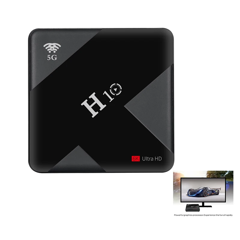 Новый H10 Android 9 0 Smart Tv Box 4 Гб ядра 6K Декодер каналов кабельного телевидения