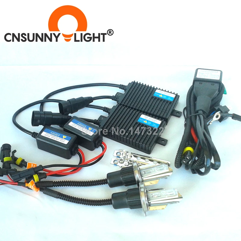 CNSUNNYLIGHT 55 Вт HID ксеноновый комплект для преобразования H4 hi/lo h4 3 12V55W