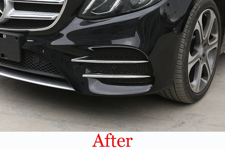 Для Mercedes Benz E Class W213 E200 E300 E43 AMG автомобиль ABS хромированные передние противотуманные фары крышка Накладка аксессуары