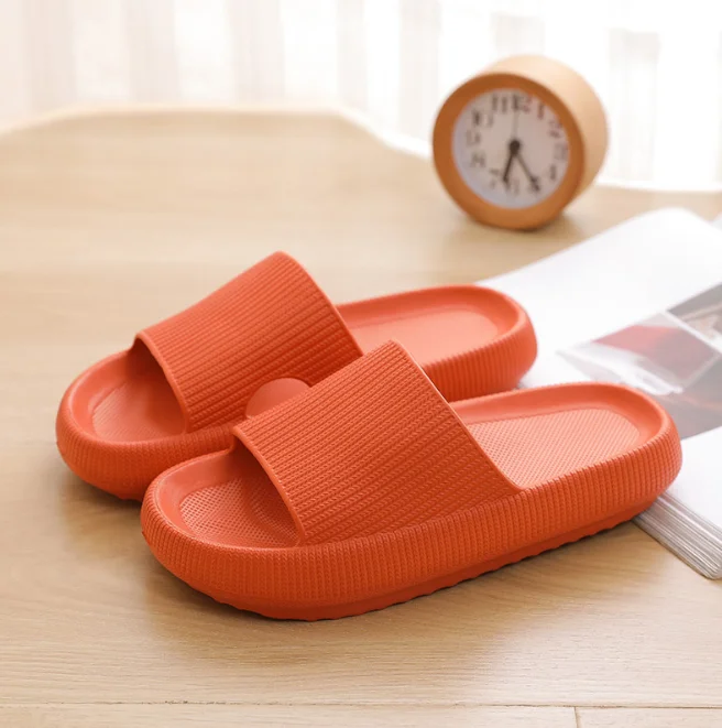 

Couple Slippers Home Outdoor Thick Sole Non-slip EVA Indoor Shoes Flat Slides Men Women Beach Light Flip Flops Plus Size 45