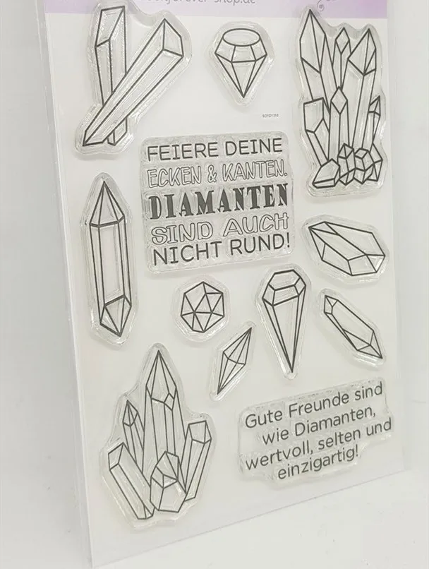 

German Diamonds stamp Clear Stamp for Scrapbooking Transparent Silicone Rubber DIY Photo Album Decor 439