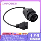 Для BMW 20 pin кабель автомобильный OBD2 адаптер для BMW 20 pin до 16 pin гнездовой разъем e36 e39 Z3 OBD II диагностический кабель Бесплатная доставка