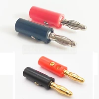 metal banana clip crocodile clips connector screw gold plate plugs connectors 4mm in stock black red banana plug socket