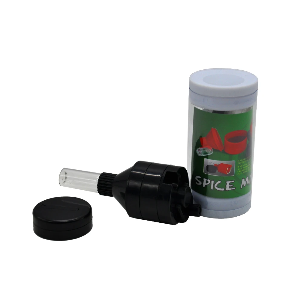 

TOPPUFF Plastic 3 Layers Smoking Grinder Powder Spice Tobacco Grinder Hand Mill Funnel Snuff Snorter