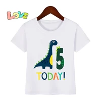 baby kids cartoon dinosaur birthday print t shirt children birthday dino number t shirts boygirl funny gift tshirt present