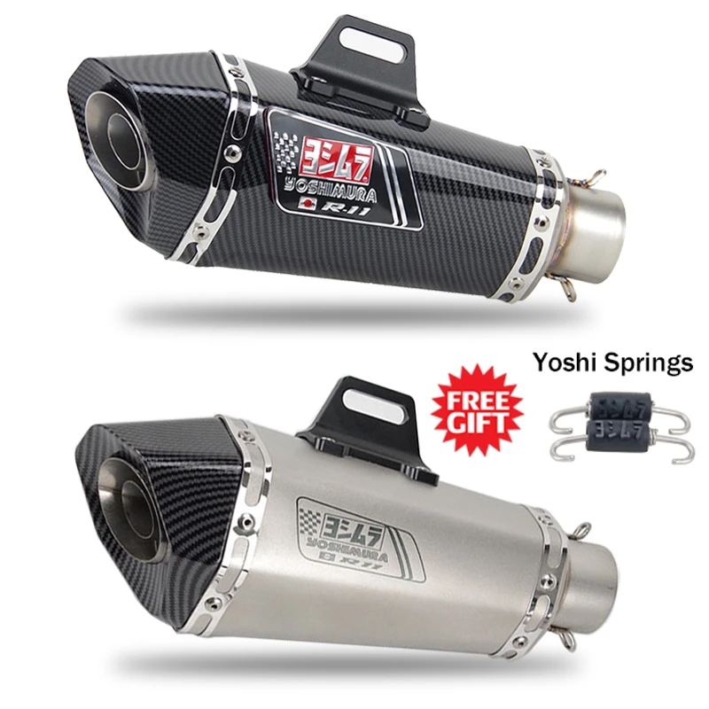 Универсальный входной глушитель для мотоцикла Yoshimura FZ1 R6 R15 R3 ZX6R ZX10 Z900 1000 CBR1000 GSXR1000