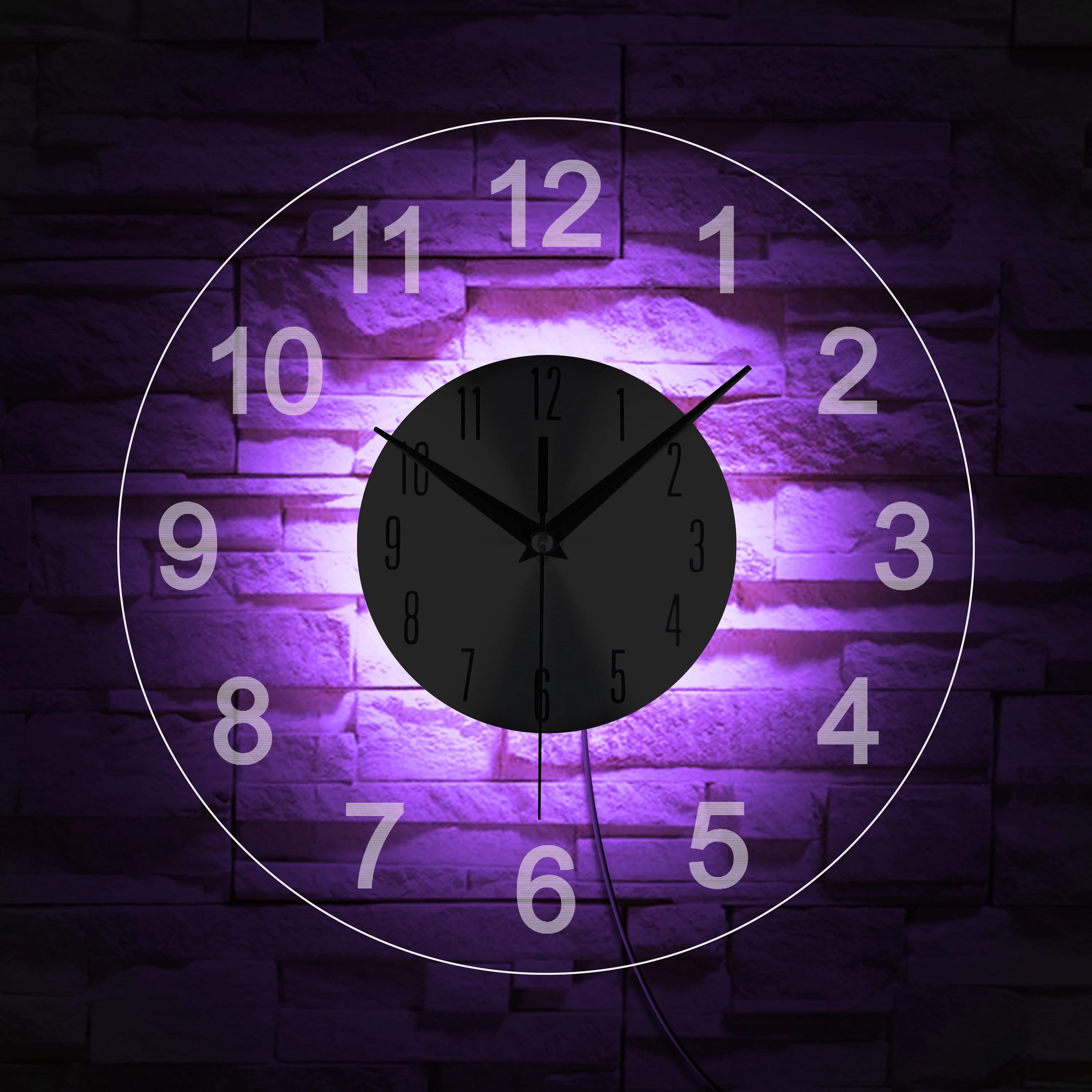 2022 цветов домашний декор роскошные акриловые светящиеся 3D настенные часы