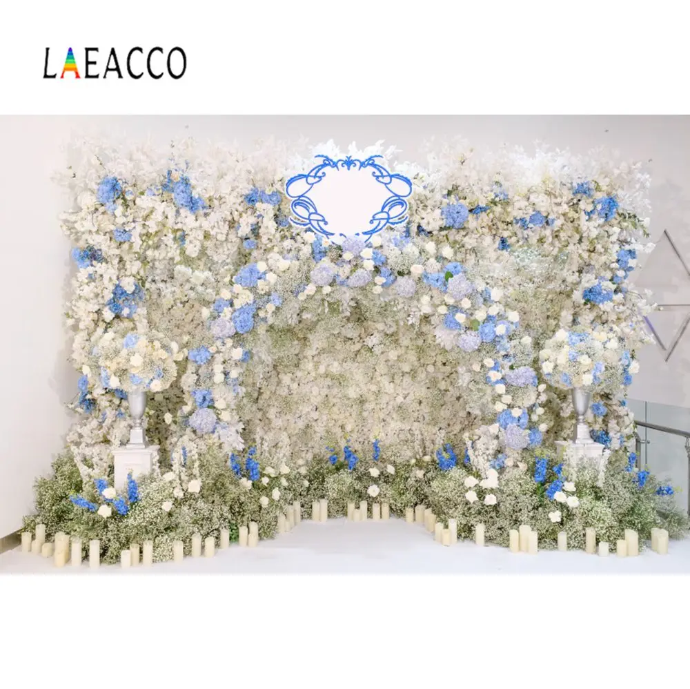 Laeacco фото фон Свадебный Цветочный венок вечерние занавес любовь портрет фотографический фон фотосессия Фотостудия