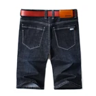 Джинсовые шорты мужские летние, Стрейчевые Легкие синие джинсовые короткие брюки, большой размер 42 44 46