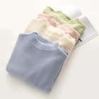 Осенне-зимний свитер, женские свободные теплые вязаные пуловеры, свитера для женщин, одежда, толстые белые женские топы с длинным рукавом K613