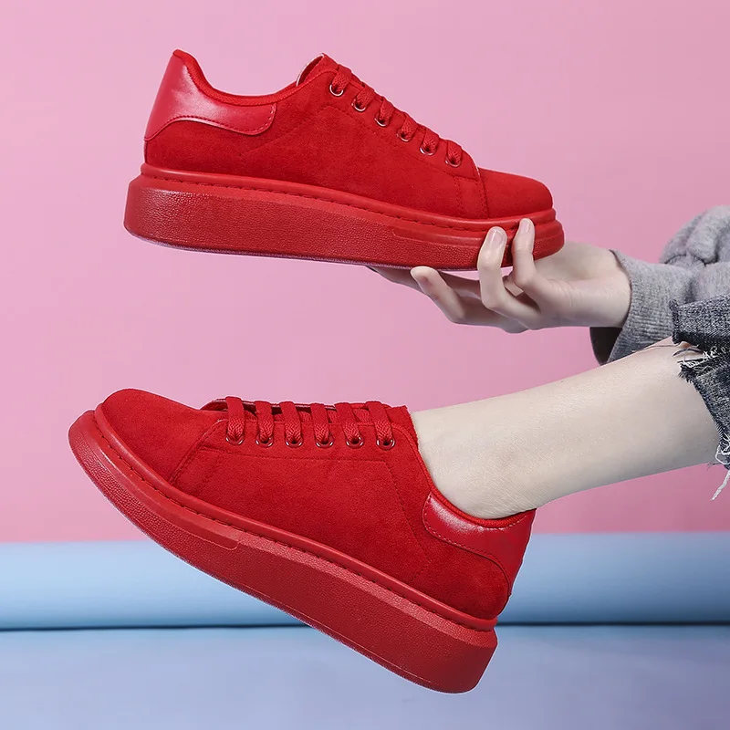 

2021 Women Vulcanized Shoes Thick Bottom Casual Female Ballet Flats Fashion Platform Sneakers Zapatillas Mujer Zapatos De Mujer