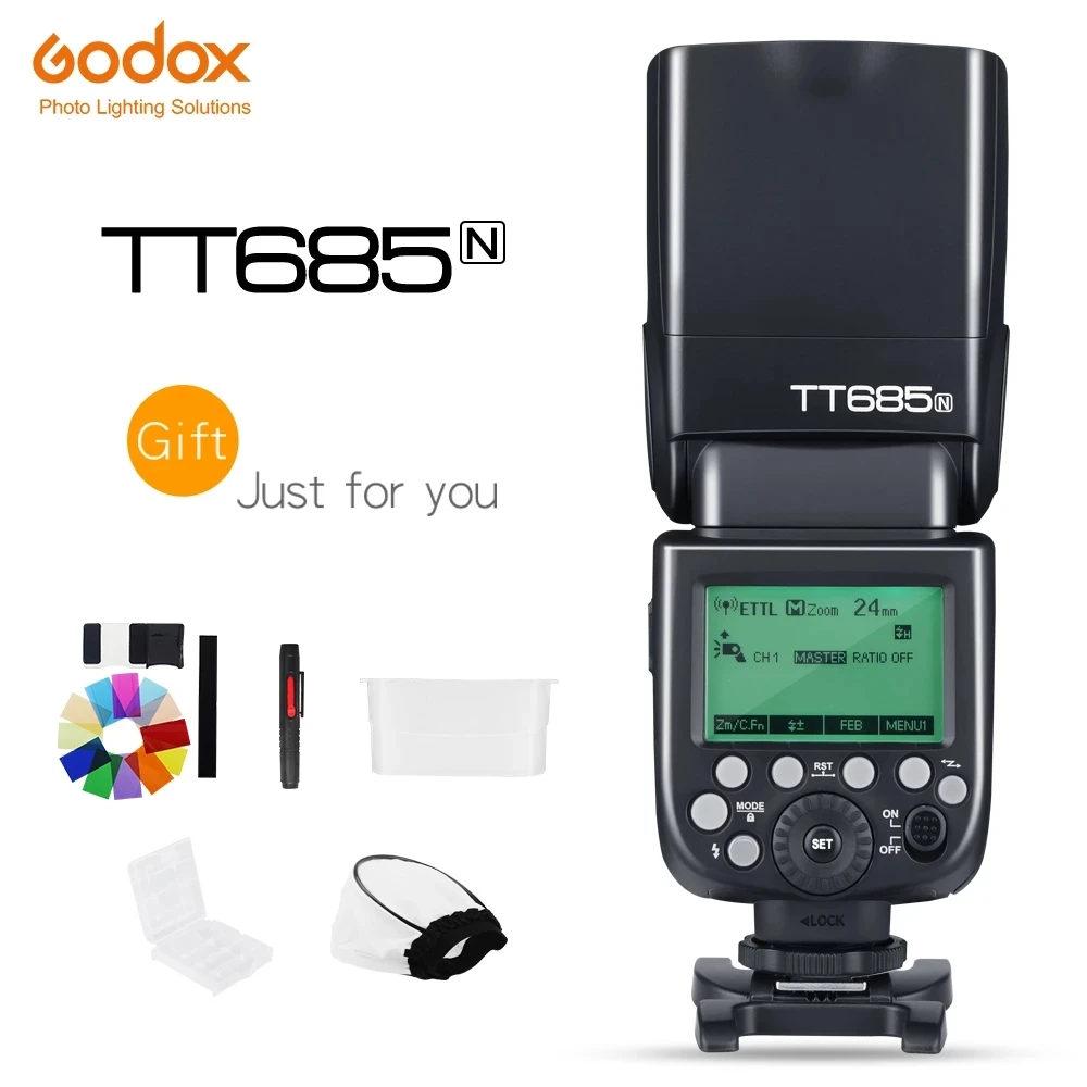 

Godox Thinklite TTL TT685N Camera Flash High Speed 1/8000s GN60 for Nikon Cameras I-TTL II Autoflash (TT685N)