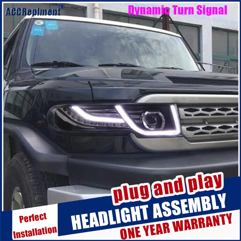 2007-2013 Car Styling for FJ Cruiser Headlights New FJ150 LED HEADLAMP drl Lens Double Beam HID KIT Xenon led | Автомобили и