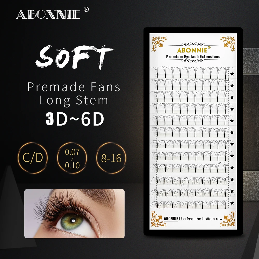 Объемные Накладные ресницы Abonnie с длинным стержнем 3D эффекты для российских