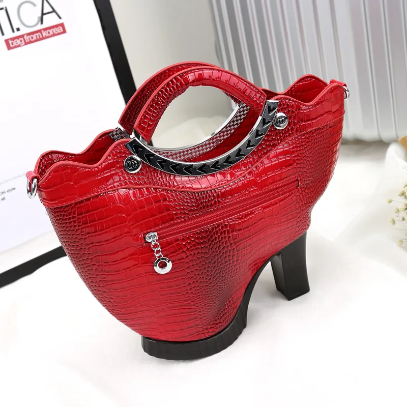 

Quality Women High Handbags New Fashion High Heels Shoulder Messenger Bags Pu Leather Casual Female Crossbody Bags for Women