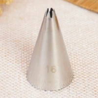 16 small size open star icing nozzle stainless steel piping tip cake decorating tips royal icing pastry tip tools bakeware