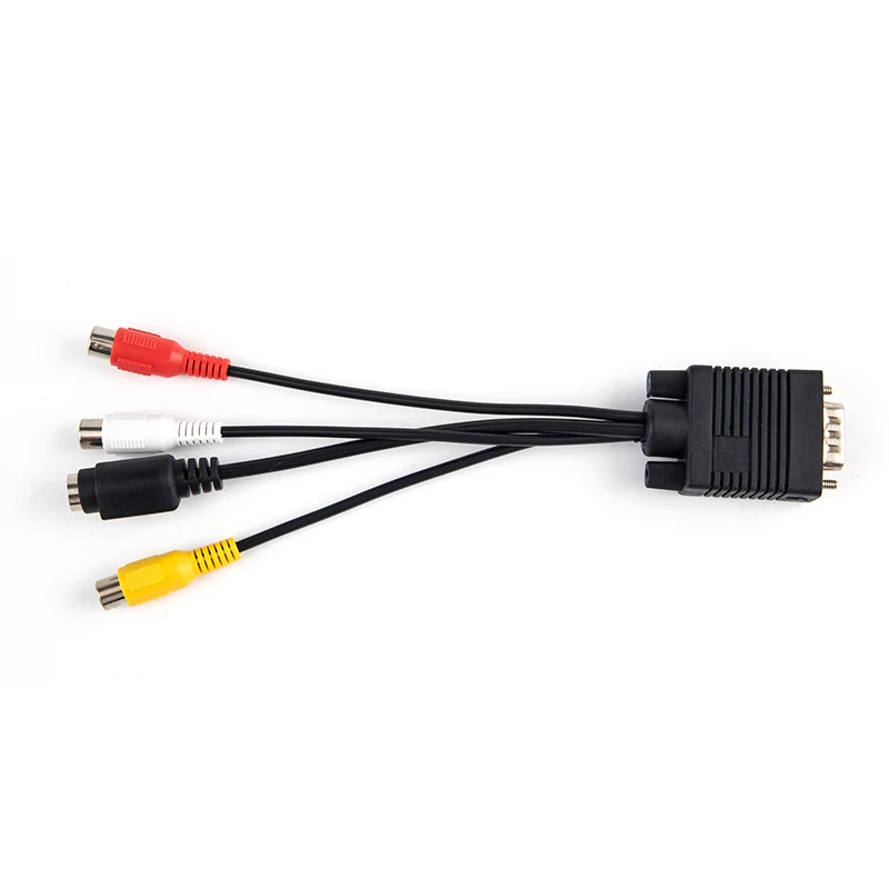 Кабель-преобразователь 3RCA новый Переходник VGA на видео TV Out S-Video AV Кабель |