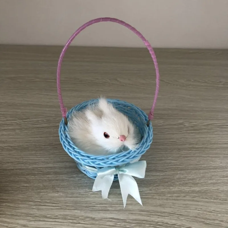 

Mini 8cm 12cm Cute White Plush Rabbits Fur Lifelike Animal Easter Bunny Simulation Rabbit Stuffed Toy Birthday lovely Gift
