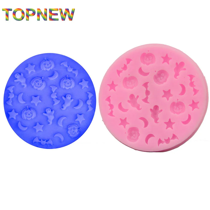 

Halloween Moon Bats Pumpkin Silicone Molds Non-Stick Sugar Jelly Jello Fondant Ice Lace Moulds Cake Decortion Tools C1627