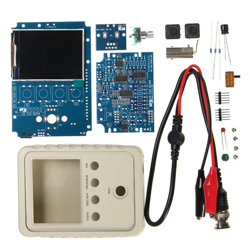 Полностью Собранный для DSO150 15001K DIY цифровой осциллограф комплект с Корпус Чехол