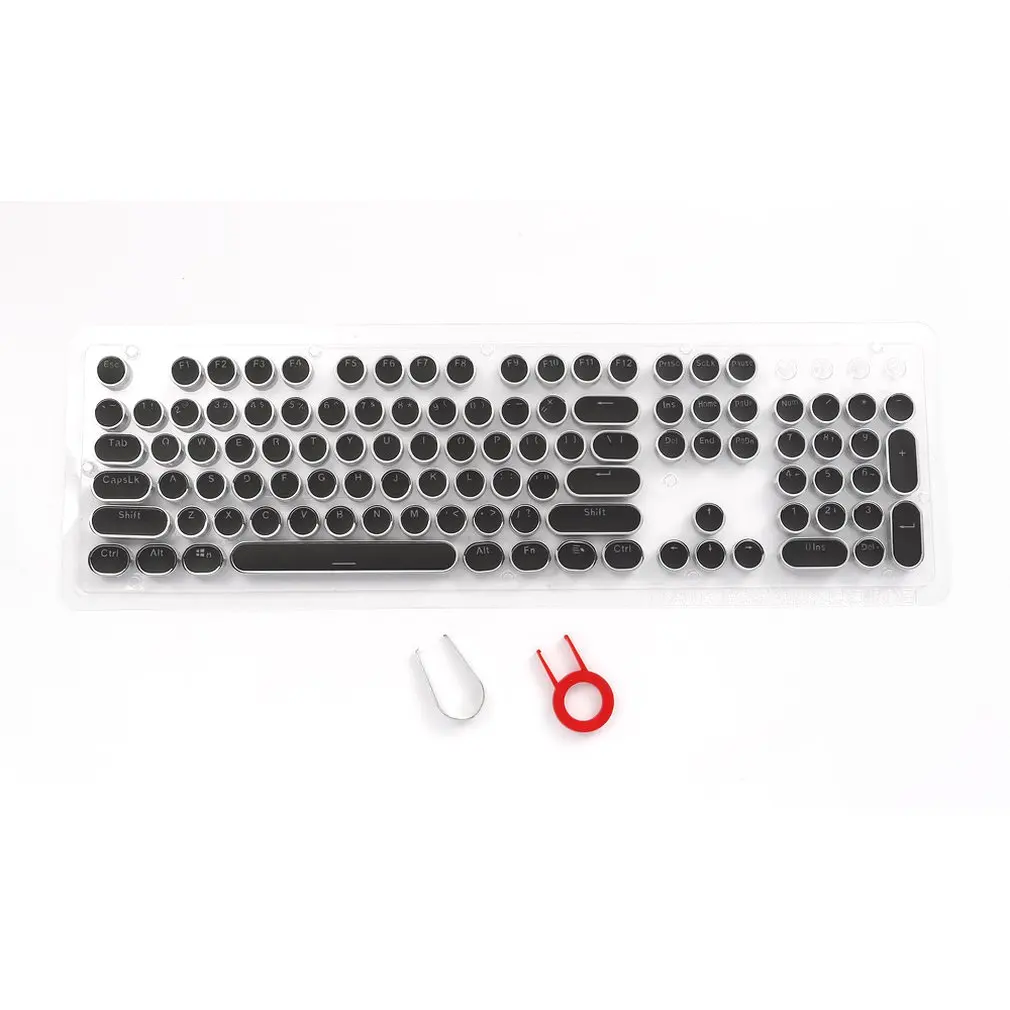

Replacement Punk Double Injection Keycap 104 Keys Dirtyproof Backlight Round Shaped PBT for Mechanical Keyboards