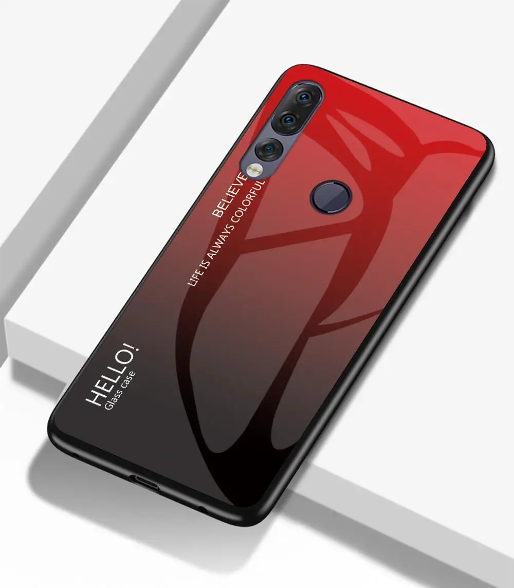 Gradient Tempered Glass Case For Lenovo Z5S Z6 Lite Pro Soft Silicone Bumper On Shell Z5 S Scratchproof Protection |
