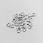 50 шт., 6 мм, открытое весеннее кольцо, круглые застежки, карабины с омаром, крючки для Diy ожерелья, браслетов, коннекторов, ювелирных изделий