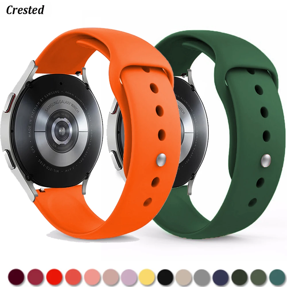 

20mm/22mm strap For Samsung Galaxy watch 4/4 Classic/5/5 pro/3/46mm/42mm/Active 2 Gear S3 Silicone bracelet Huawei GT 2/pro band