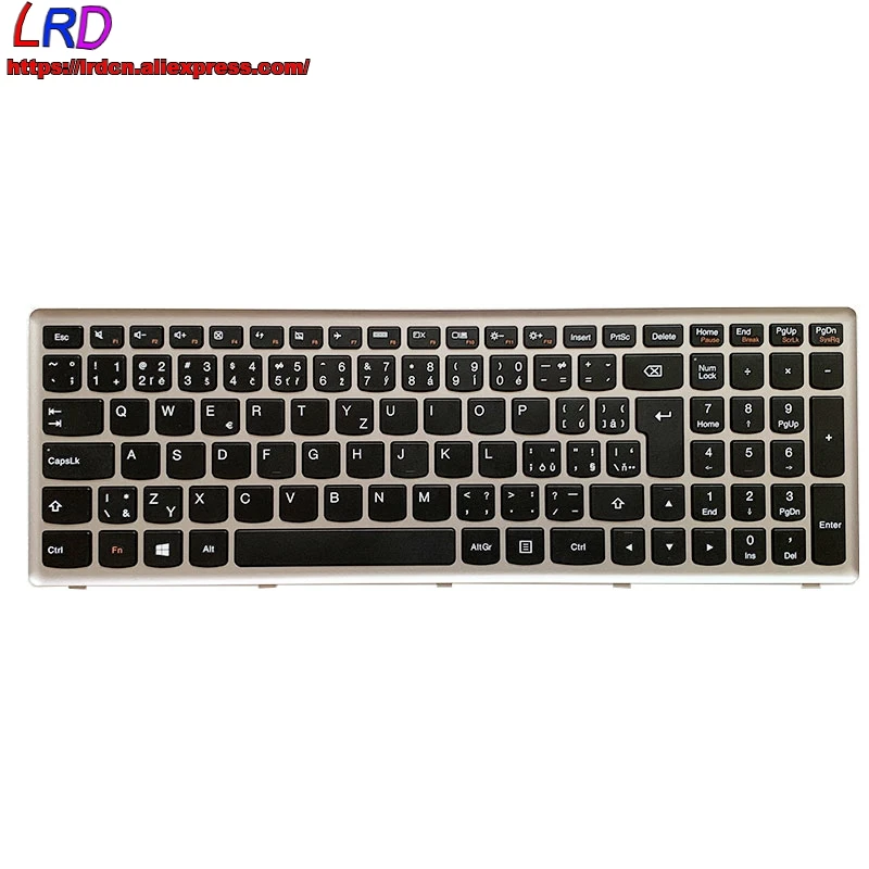 Чешская клавиатура CZ для ноутбука Lenovo Z710 U510 25205546 25205576 25205606|Клавиатуры замены| |