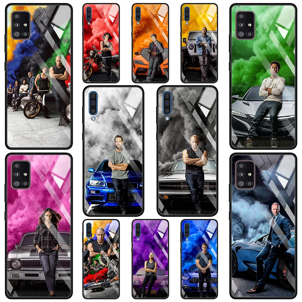 

Fast and Furious Moive Tempered Glass Case For Samsung Galaxy A51 A71 A91 A72 A52 A81 A41 A31 A21 A21s M51 M31 M21 Phone Shell