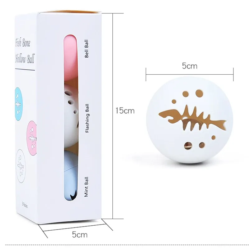 

Cat Toy Ball Three-Color Luminous Chewing Catnip Bell Ball Cat Toy Self-Hey Kitten Cat Kitty Supplies