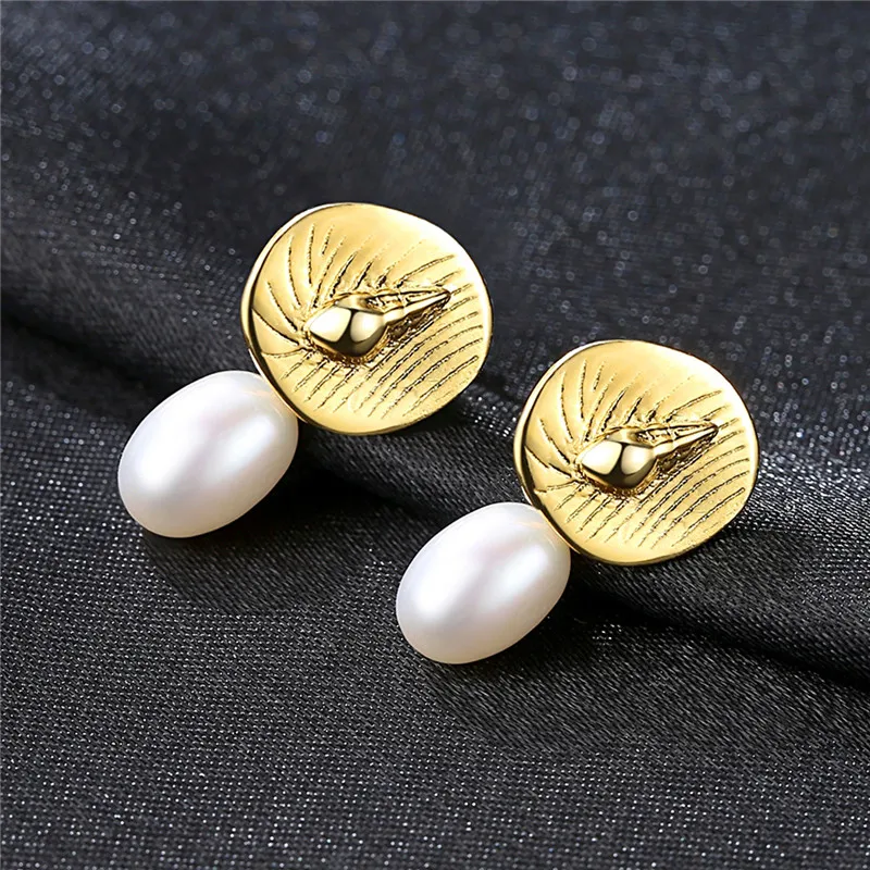 Роскошные серьги гвоздики из стерлингового серебра S925 пробы с натуральным