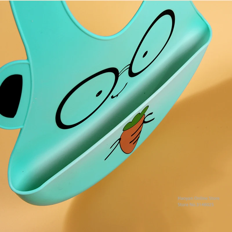 Кармашек для риса детский нагрудник силиконовый кармашек водонепроницаемый