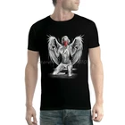 Мужская хлопковая футболка Marilyn Monroe, с изображением маски ангела и пистолета, уличная одежда в стиле Харадзюку