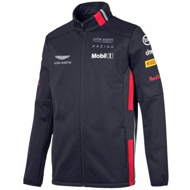 

2021 Windproof Hoodie For Honda Red Color Bull F1 Racing Team Motorsport GP Full Zip Fleece Windproof Jacket Car Fans Clothing