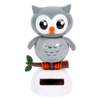 figurine owl owl sway to solar energy type nohohon balance wheel deco car home terrace garden toy original decorative gift