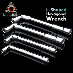 Торцевой ключ Trianglelab для труб, Г-образный перфорированный коленчатый ключ для авторемонта, шестигранный двухголовый корпусный ключ для насадки