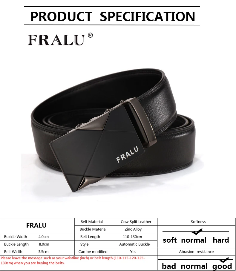 FRALU, известный бренд, мужской ремень, высокое качество, натуральная кожа, роскошный, мужской ремень, металлическая Автоматическая пряжка, 110-150, длинный
