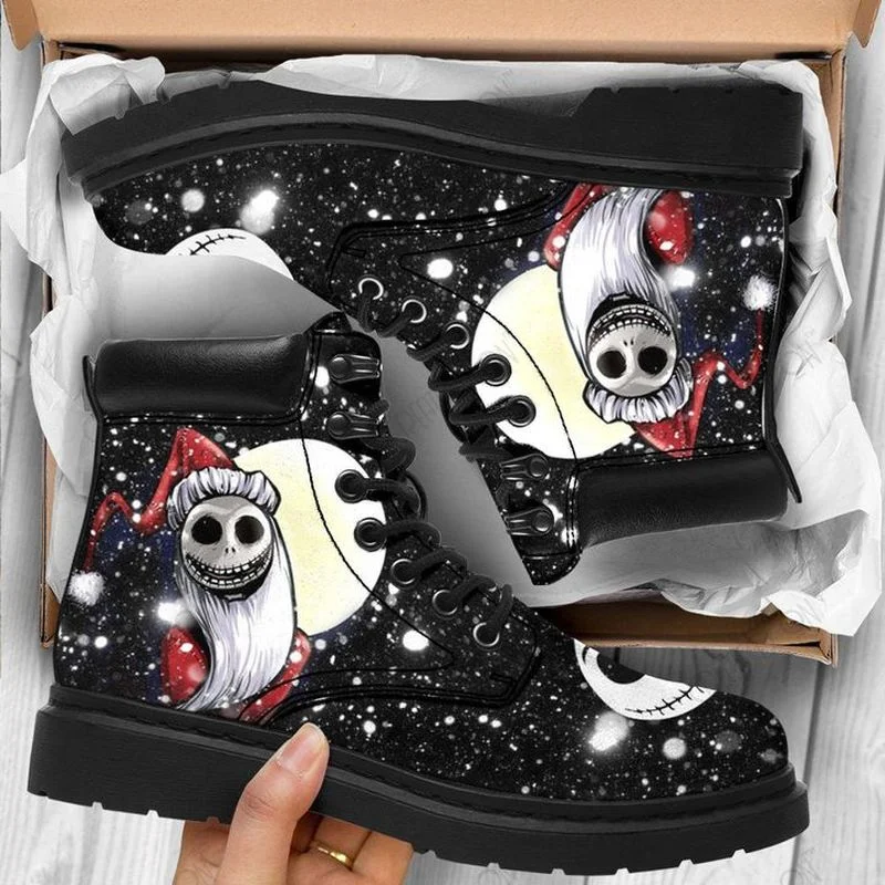

HKXN Large Size Printed Autumn and Winter High-top Skull Pattern Martin Boots Women's 2021 British Style Women's Tooling Boots T
