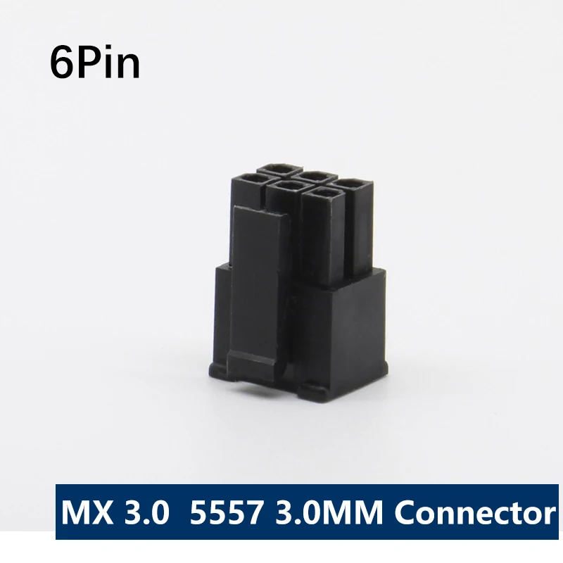 6Pin Molex 3.0 Pitch 3.0 Connector 6P Small 5557 Male plug 2X3P Double Row MX3.0 3.0 Connector for Cable DIY 500pcs / 1000pcs