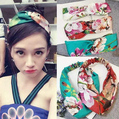 

Women's Hairbands Flowers Fashion Girls Bohemia Cross Headband Girls Elegant Hair Bands HairBands Hair Accessories Headwrap