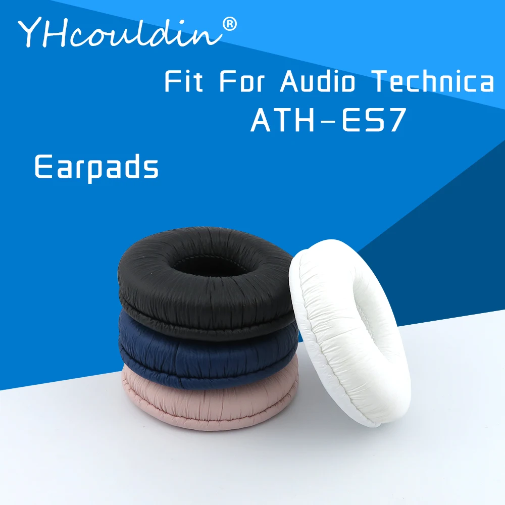 

Earpads For Audio Technica ATH ES7 ATH-ES7 Headphone Accessaries Replacement Ear Cushions Wrinkled Leather Material