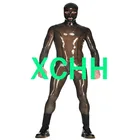 100% натуральный латексный мужской костюм с капюшоном и носками на молнии сзади, костюм Алисы в стране чудес для взрослых, my hero academic