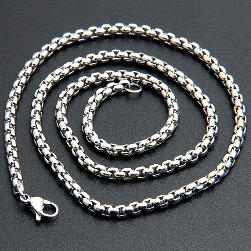 Ожерелье мужское из нержавеющей стали длинная цепь в стиле хип хоп цвет под