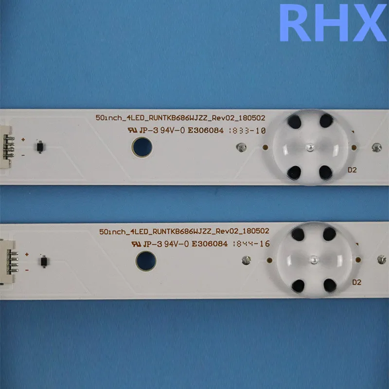 Для Sharp 2T-C50AE1X 2T-C50AD1X световая панель 50inch_4LED_RUNTKB686WJZZ_Rev02 437 мм 3 в 4 светодиода 100%