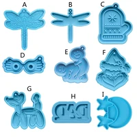 diy silicone dragonfly gloves pendant resin mold letter dad keychain balloon dog resin casting mold resin crafting tools
