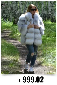 Tatyana Furclub натуральное меховое пальто из натурального Лисьего меха с большим капюшоном короткое стильное теплое зимнее женское повседневное пальто из натурального Лисьего меха
