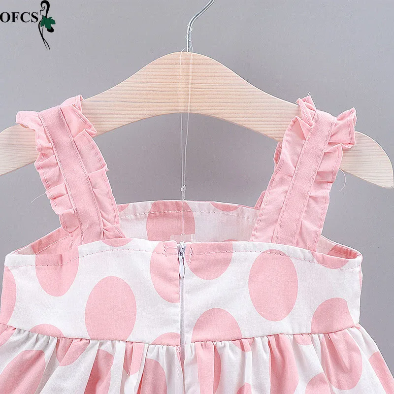 

New Summer Baby Girls Slip Dress Butterfly Printing Cotton Baby Princess Dress Costume Children Beach Dresses For Girl Vestidos