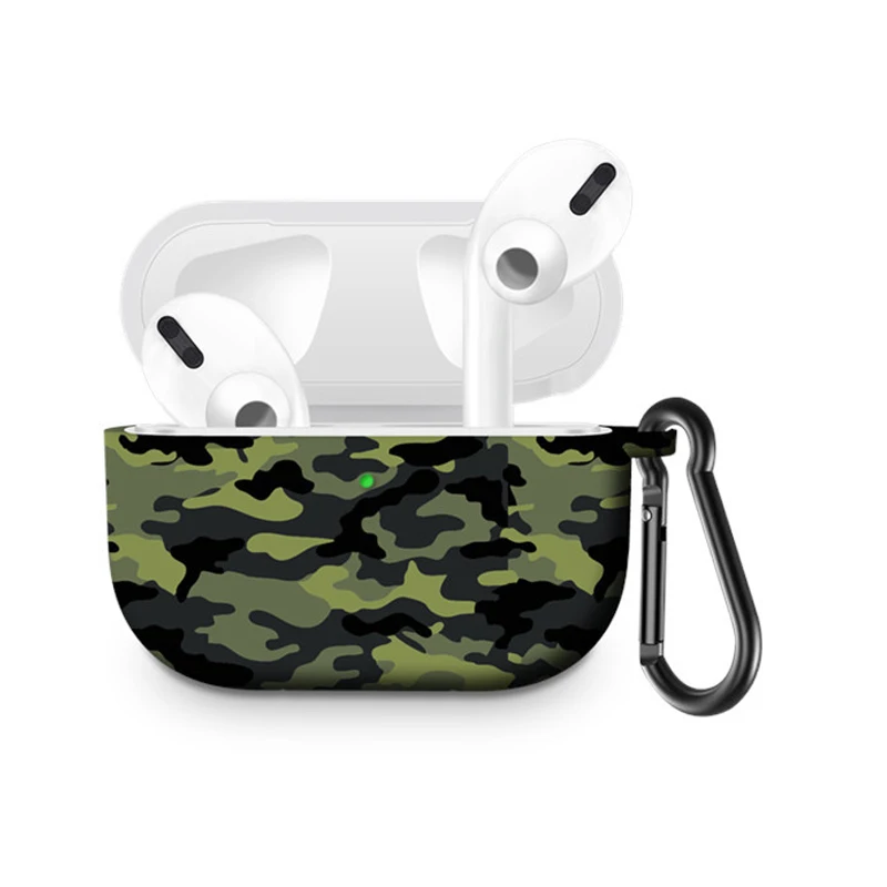 Симпатичный и приятный силиконовый чехол с принтом для Apple Airpods Pro противоударный чехол для Apple Air pods 3 Pro correa для Airpods Pro 3 Чехол - Цвет: Green Camo