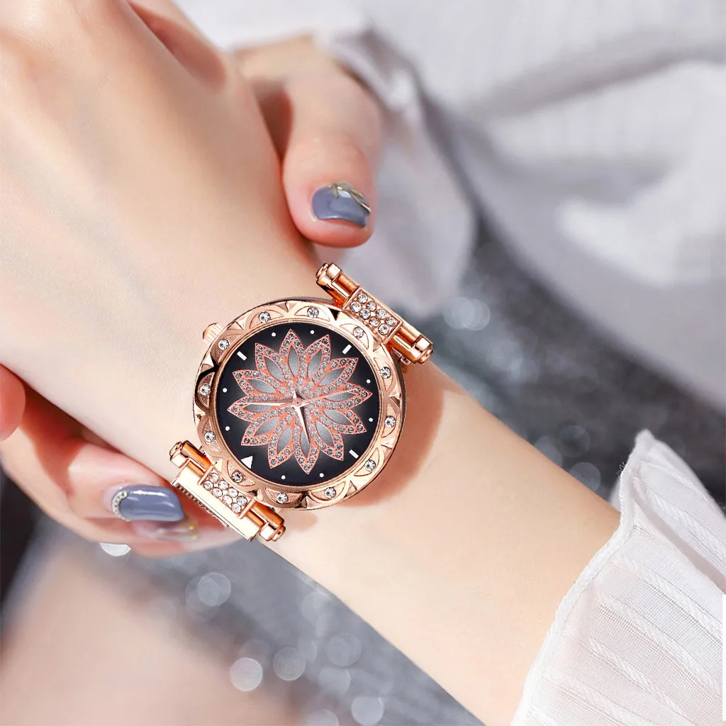 

Magnetic Fashion Loop Band Quartz Diamond Watches Women New female watches top brand luxury female watch gold waterproof#10